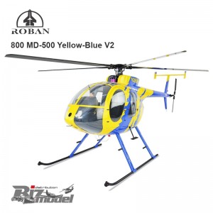 Elicottero Roban MD-500 Yellow-Blue V2 Classe 800